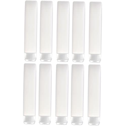 FRCOLOR 10 Piezas botella de manguera botella exprimible tapas dispensador de jarabe contenedor de viaje de crema avión bálsamo pequeñas botellas de viaje sub botellas de loción páginas