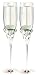 Hortense B. Hewitt Wedding Accessories Champagne Toasting Flutes, Calla Lily, Set of 2