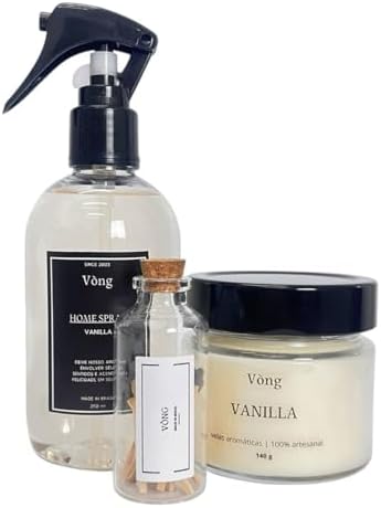 Kit Presente Vela Aromática E Home Spray/diversos Aromasvòng(Vani...