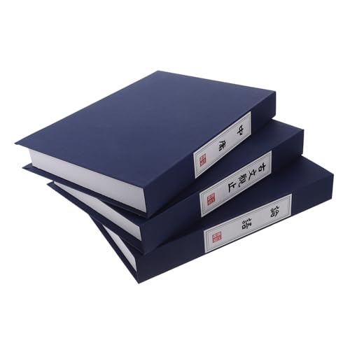 Yardenfun Fake Book Decoration 3pcs Bookshelf Decor Vintage Chinese Style Dark Decor Book