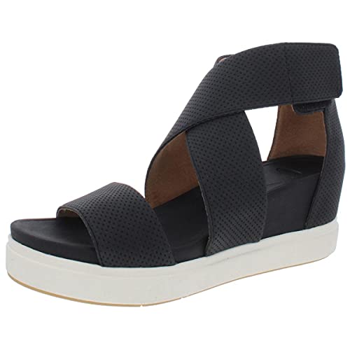 Dr. Scholl's Shoes Sheena, Sandalias con cuña Mujer, Negro Liso Perforado, 40 EU