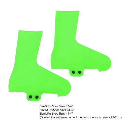 Fundas para zapatillas de ciclismo SUNGOOYUE, impermeables y reutilizables, con suela antideslizante y ajuste elástico para bicicleta de montaña, carretera y uso urbano, color verde miniatura 5