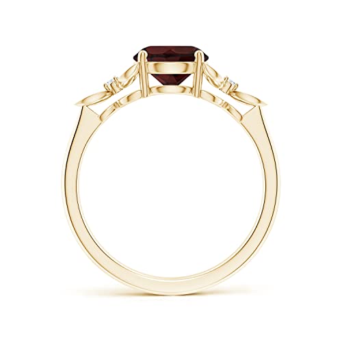 ANGARA Natural Garnet Solitaire Ring for Women in 14K Solid Gold | Birthday, Engagement, Anniversary, Wedding Jewelry Gift for Women2