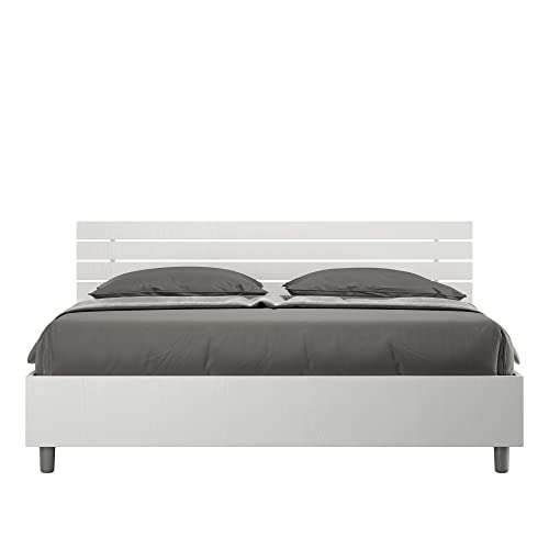 ITYHOME Letto Contenitore Doppia Alzata 160x200 Testata inclinata con...