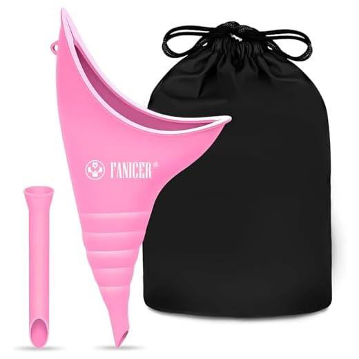 Urinella voor vrouwen, pinkelhulp voor vrouwen met 1 stuks pis-trechter, draagbare herbruikbare urinoir voor vrouwen. Ideaal voor outdooractiviteiten, camping toilet, festivals, onderweg. (Roze)