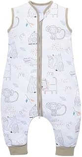 Lictin Toddler Sleeping Bag with Feet, 2.5 Tog Baby Sleeping Sack with Legs Pyjamas Infant Walking 100% Cotton Wearable Blankets, for Infant Toddler from 90 to 100cm/2-3 Years