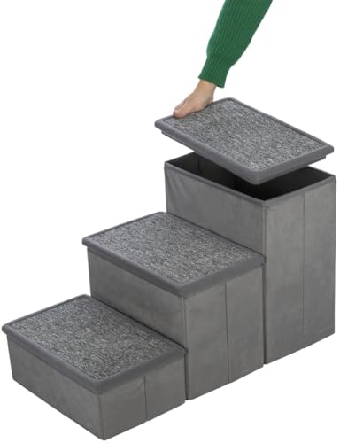 Trixie Höhle Harvey mit Treppe, 154 × 60 × 60 cm, grau/weiß-schwarz