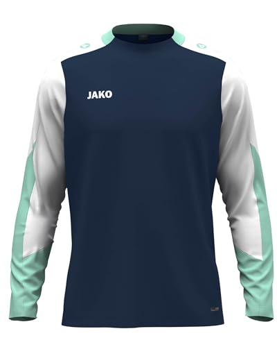 JAKO Unisex Longsleeve-Shirt Dynamic, Marine/weiß/Minze, L