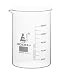 EISCO Beaker, 3000ml - Low Form with Spout - White, 250ml Graduations - Borosilicate 3.3 Glass