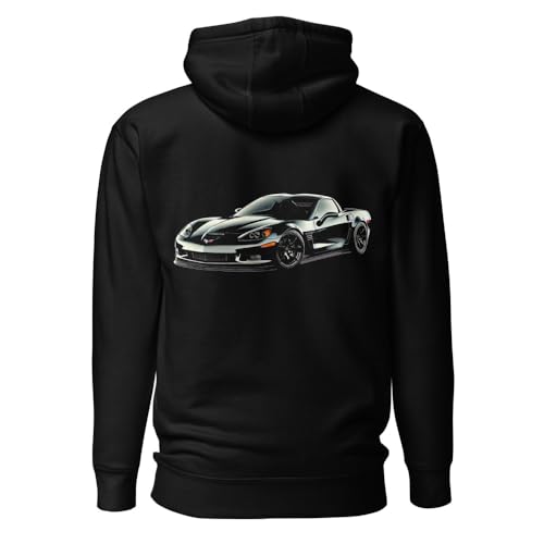 All Black Supercar C6 Hoodie for Sixth Gen Vette Drivers Pullover