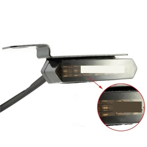 Luz trasera con intermitentes ámbar para manillar de motocicleta universal 2