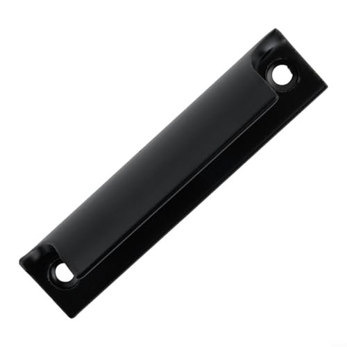 Manija de puerta de gabinete de aleación de aluminio, pintura para hornear de alta temperatura, no se decolora, adecuado para varias puertas (negro)