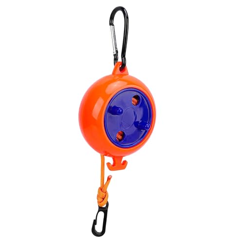 Image of Storite Portable Travel Clothesline Cord, 10 M Elastic Adjustable Retractable Line - Ideal for Outdoor, Indoor, Camping, and Travel - Orange