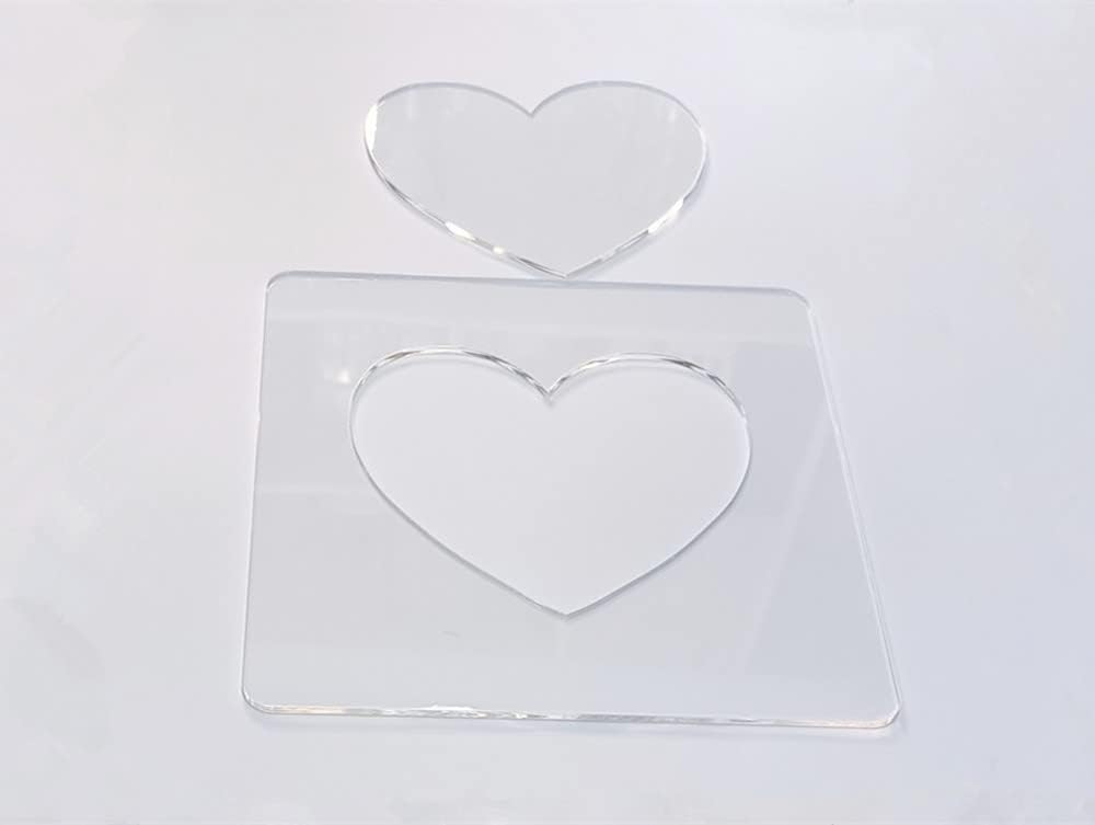 Heart Router Template,Clear Acrylic Acrylic Heart Router Template,Router Jig,Woodworking Template,Craft Template (7.875" x7.875")