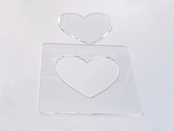 Heart Router Template,Clear Acrylic Acrylic Heart Router Template,Router Jig,Woodworking Template,Craft Template 7.875" x7.875"
