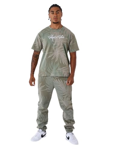 Photo de Project X Paris T-shirt motif all over feuilles de palmier Olive L