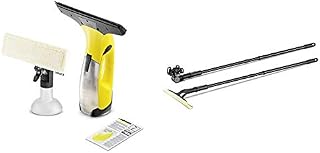 Kärcher 16332200 WV 2 Plus Window Vac, 10 W, 240 V, Yellow/Black + Kärcher Window Vacuum Extension Set, Black, 150 x 250 x 1170