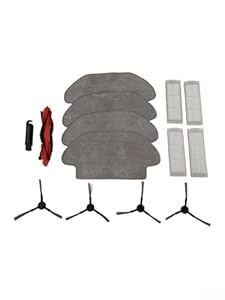 Puupaa Ersatzteile für Kärcher RCV 3 Saugroboter, Zubehör 1 Hauptbürste, 4 Seitenbürsten, 4 Wischtuch, 4 Filter