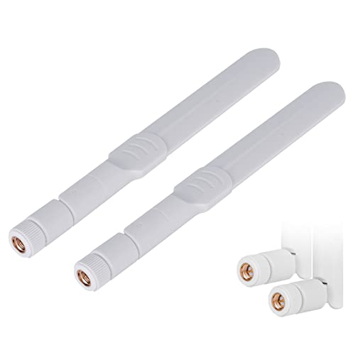 Antena 4G LTE, antena SMA de 10dBi (2 paquetes) antena externa de red omnidireccional de 16 cm para enrutador de módem 3G/4G LTE, B593, ZTE MF283 286-SMA macho Cover