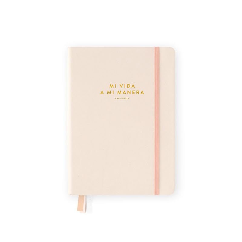 CHARUCA - Charucabullet con Tapa Dura y 240 Páginas | Cuaderno de Puntos Encuadernación Cosida Perfecto como Planificador o Diario - Tamaño M, 18.5x13.5 cms, Ivory - bullet journal charuca