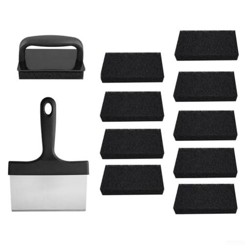 Para kit de limpieza de plancha plana, limpiador de acero inoxidable para mantenimiento de rejillas y sartenes (7)