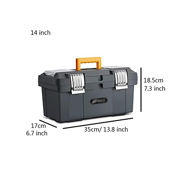 Werkzeugset im Koffer Kunststoff-Werkzeugkasten mit tragbarem Tray-Hardware-Speicherorganisator for Heimtrafin und… – Bild 3
