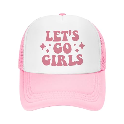 Image of Put It On My Boyfriends Tab Trucker Hats for Women Pink Men Humor Gift Pink Hats for Men