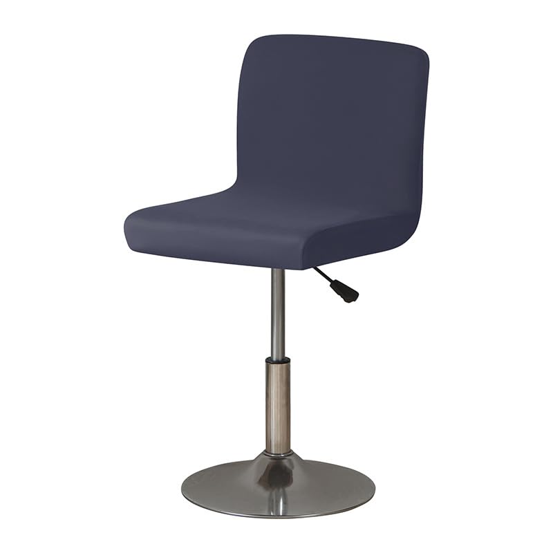 Removable Pub Chair Slipcover,Velvet Stretch Bar Stool Covers,With Backs Square Washable Bar Chair Covers For Dining Room Cafe-Set Of 2/4/6(Size:2 pack,Color:Navy blue)