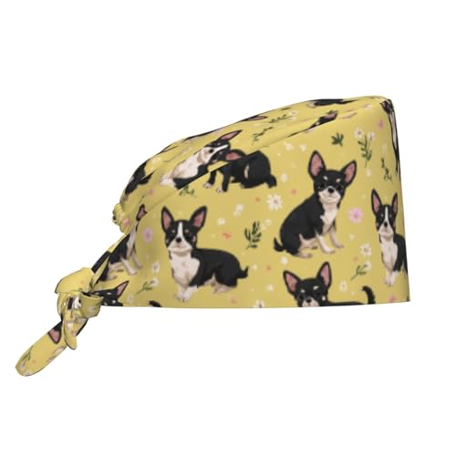 Image of Adjustable Scrub Cap with Sweatband, Breathable Working Hat for Men /Women