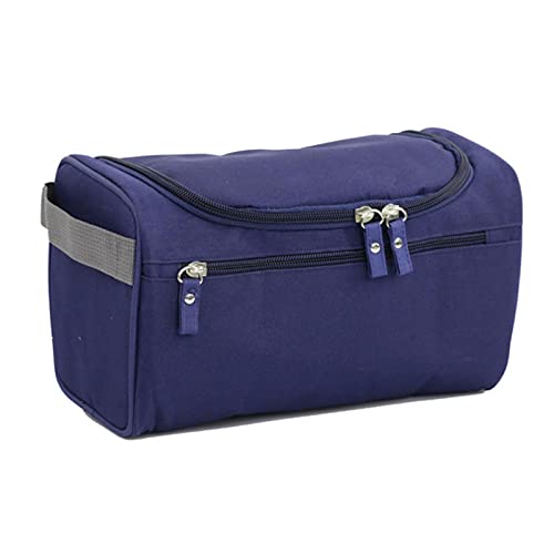 Trousse de toilette en nylon imperméable et grand sac de lavage résistant bleu navy