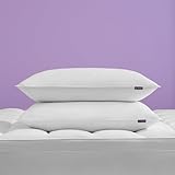 So Fluffy! Adjustable Down Alternative Standard/Queen Size Set of 2 Bed Pillows with Medium/Firm Support, 20' x 28', White