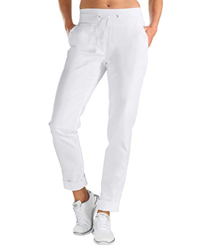 CLINIC DRESS Hose Damen-Hose mit Strickbund Wide Cut 2 Seitentaschen Schrittlänge ca. 80cm 60 Grad Wäsche weiß 40 Cover