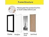Click One White Photo Frame 90 x 60 cm Poster Display with UV Protection Acrylic Hanging Hardware for Wall Mounting Display Picture Vertically or Horizontally MDF backboard - Image 8