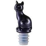 Pyotivol Resin Cat Wine Stopper, Cute Animal Wine Bottle Stopper Decor, Vacuvin Wine Stoppers for Wine Bottles for Wedding,Holiday,Birthday,Party and Gift (Dark Purple)