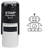 stampexpression - Automated Robot Self Inking Rubber Stamp - Black Ink (A-6898)