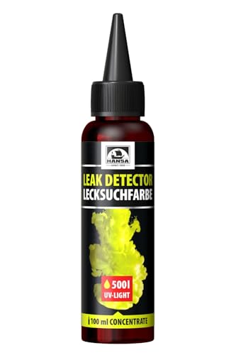 Lecksuchfarbe HANSA | Universelle Lecksuche: Pool SPA Sanitär Dach Auto I URANIN I Wasserfärbemittel I Fluorescein UV-Light