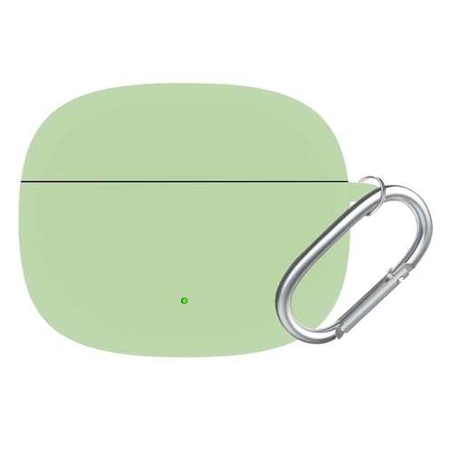 Image of Anvique Silicone Case Cover for Oneplus Nord Buds 4 Pro, Scratch Resistance, Shock Absorption, with Premium Carabiner (Matcha Green R)
