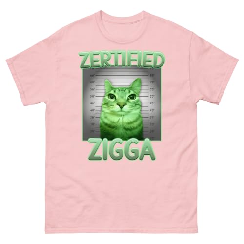 Zertified Zigga Funny Alien Brainrot Cat Memes T-Shirt Gift for Woman and Man