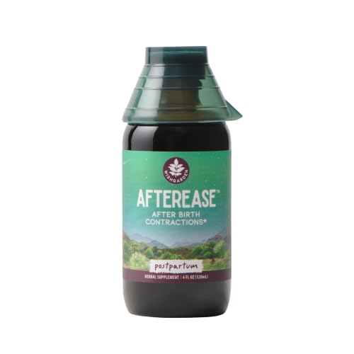 WishGarden Herbs AfterEase Drops, Postpartum Cramp & Contraction Ease, 4oz | Cramp Bark, Black Haw Bark, Motherwort & Yarrow, First 24-48 Hour Recovery, FairWild Certified, Vegan