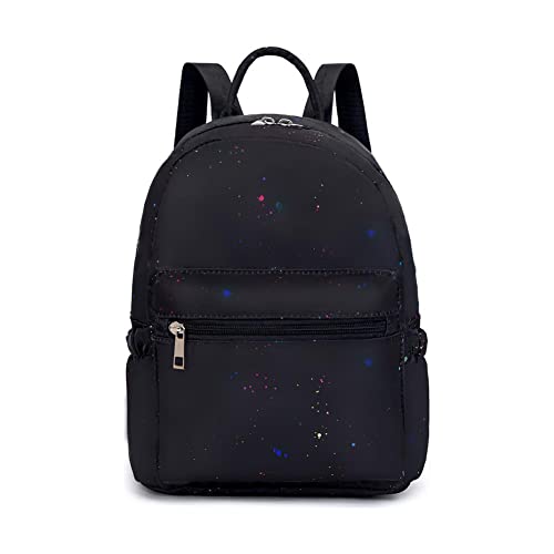 YiXiamo Mini mochila para meninas, resistente à água, pequena, bolsa de ombro para mulheres, adultos, viagens escolares, Preto, mini, Casual