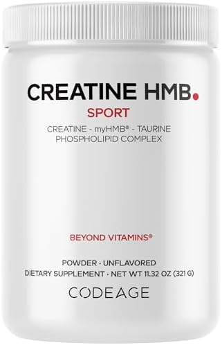 Codeage Creatine HMB+ Powder - Creatine Monohydrate, Taurine, myH...