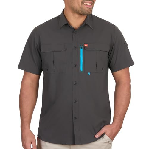 The American Outdoorsman Short Sleeve Blackfoot River Ultimate Fishing Shirt for Men