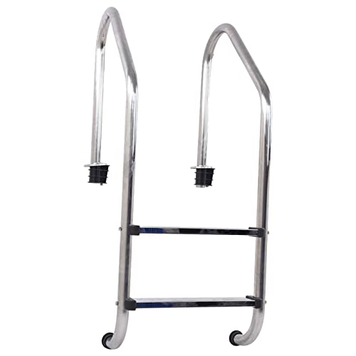 Escalera para piscina acero inoxidable 2 peldaños antideslizante miniatura 3