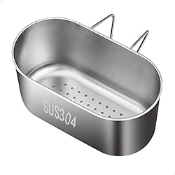 mongtsamz Sink Strainer Basket Filtro Fregadero - Colador de Fregadero Multifunción Cesta, Estante de Almacenamiento de Cesta de Drenaje para Verduras/Frutas, 1 Pieza, Plateado