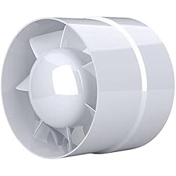 Extractor De Aire En Linea IN-OV - Ventilador extractor de aire, 125 mm, 16 W/240 m³, extractor axial para conducto en línea para cuarto de baño, cocina, etc. -