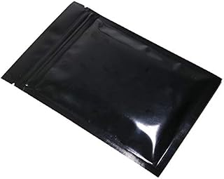 Fresherpack 50X Black 3" x 4" Aluminium Foil Zip Lock Bags (7.5cm x 10cm) Smell Proof