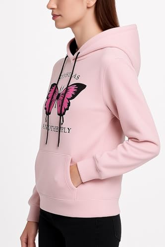 Image of Raves Womens Stylish Printed Hoodie | Trendy Cotton Fleece Hooded Sweatshirt for Women & Girls | Full Sleeve Winter Wear Pullover