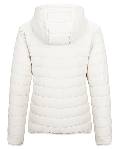 Image of Outdoor Ventures Women's Packable Lightweight Full-Zip Puffer Jacket with Hood Quilted Winter Coat