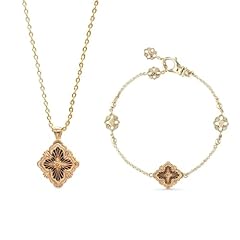 Black Necklace and Bracelet Set