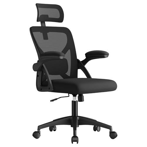 VASAGLE Overbed Table with Wheels, Mobile Standing Computer Desk, 27.6 x 15.7 Inches Tabletop, Adjustable Height, 2 Cup Holders, Phone and Tablet Slot, Cloud White ULSD600W01